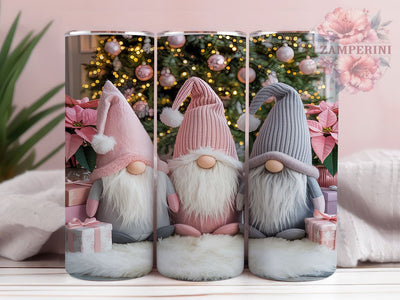 Pink Christmas Gnomes Tumbler, Cute Pink Gnomes, Pink Holiday Design, Christmas Gnome Art, Pastel Christmas, 20oz Tumbler, Sublimation Design Sublimation Li Zamperini 