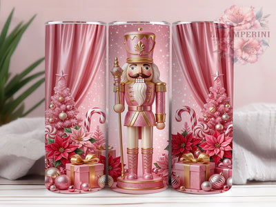 Pink Christmas Nutcracker 20oz Tumbler, Pink Nutcracker PNG, Pink Xmas Tumbler, Nutcracker Wrap, Cute Festive Soldier, Holiday Tumbler Sub, Pink Christmas Sub, Nutcracker Coffee Sublimation Li Zamperini 