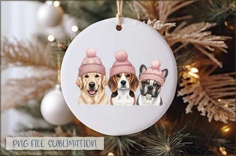 Pink Christmas Ornaments PNG Sublimation Shetara Begum 