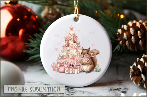 Pink Christmas Ornaments PNG Sublimation Shetara Begum 