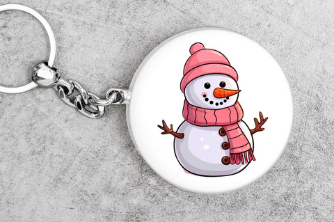 Pink Christmas Snowman PNG Clipart Bundle Sublimation Regulrcrative 