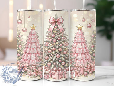 Pink Christmas Trees 20oz Tumbler, Pink Tree PNG, Pink Xmas Tumbler, Pink Christmas Sub, Pastel Xmas Trees, Pink Holiday Wrap, Cute Pink Xmas Cup, Pink Tree Sublimation Sublimation ToriDesigns 