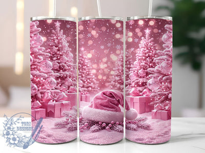 Pink Christmas Wonderland 20oz Tumbler, Pink Christmas, Christmas Wonderland, Pink Wonderland, Wonderland Tumbler, Xmas Wonderland, Pink Xmas Wonderland, 20oz Tumbler Wrap Sublimation ToriDesigns 