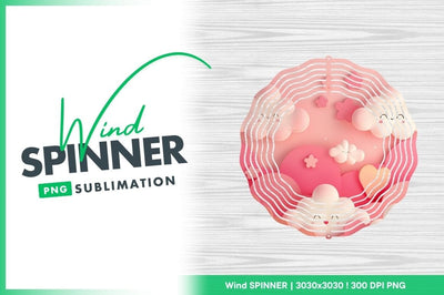 Pink Cloud and Star Illustrations with Smiling Faces and Heart Shape Sublimation Regulrcrative 