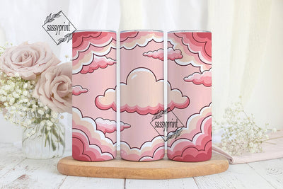 Pink Cloud Dream 20oz Tumbler Wrap Sublimation sassyprint 