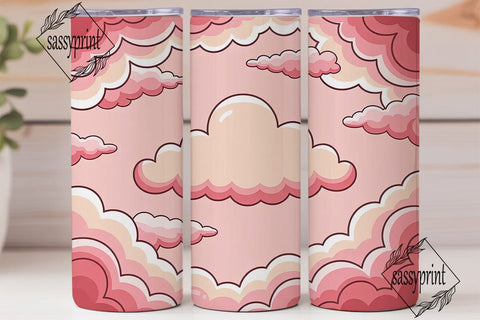 Pink Cloud Dream 20oz Tumbler Wrap Sublimation sassyprint 
