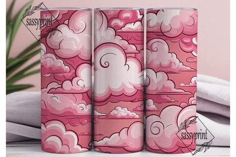 Pink Cloud Dream 20oz Tumbler Wrap Sublimation sassyprint 