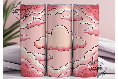 Pink Cloud Dream 20oz Tumbler Wrap Sublimation sassyprint 