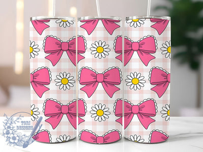Pink Coquette Bow Valentine Tumbler, Valentine Bow Wrap, Cute Coquette Cup, Romantic Sublimation Design, Valentine Gift Tumbler, Sweet Bow Wrap, Girly Coquette Cup Sublimation ToriDesigns 
