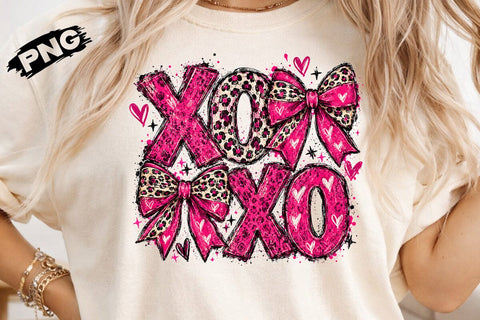 Pink Coquette Bow XOXO Sublimation PNG SVG DesignDestine 