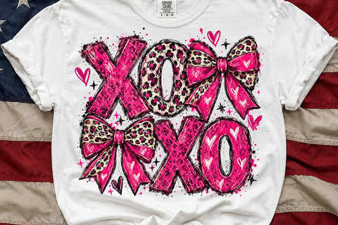 Pink Coquette Bow XOXO Sublimation PNG SVG DesignDestine 