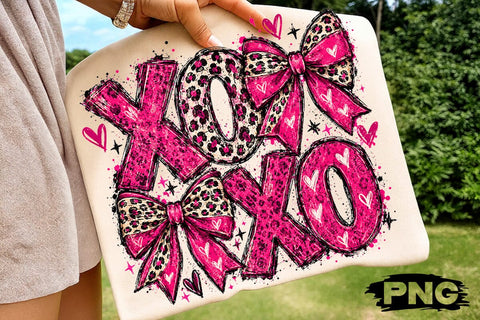 Pink Coquette Bow XOXO Sublimation PNG SVG DesignDestine 
