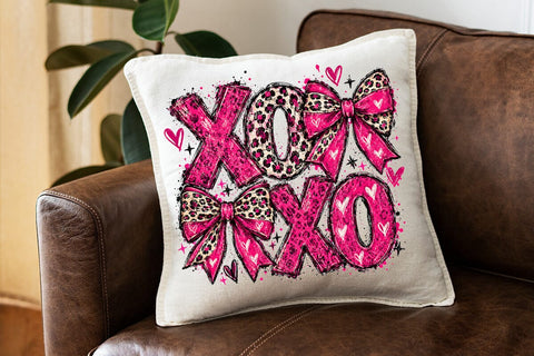 Pink Coquette Bow XOXO Sublimation PNG SVG DesignDestine 