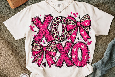 Pink Coquette Bow XOXO Sublimation PNG SVG DesignDestine 