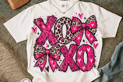 Pink Coquette Bow XOXO Sublimation PNG SVG DesignDestine 