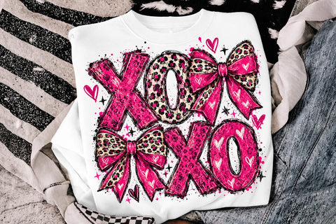 Pink Coquette Bow XOXO Sublimation PNG SVG DesignDestine 