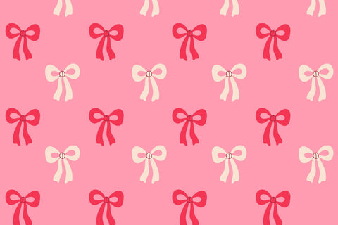 Pink Coquette Ribbon Bow Seamless Patterns & Digital Papers Digital Pattern Rin Green 