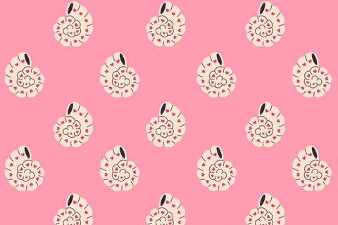 Pink Coquette Seashells Seamless Patterns Digital Pattern Rin Green 