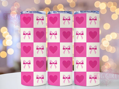 Pink Coquette Valentine Bow Tumbler, Cute Valentine Wrap, Girly Bow Cup, Romantic Sublimation Design, Valentine Gift Tumbler, Sweet Pink Bow Wrap, Adorable Love Cup Sublimation SvggirlplusArt 