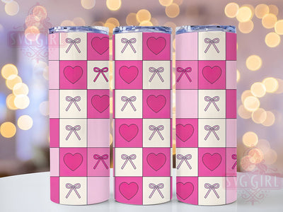 Pink Coquette Valentine Bow Tumbler, Cute Valentine Wrap, Girly Bow Cup, Romantic Sublimation Design, Valentine Gift Tumbler, Sweet Pink Bow Wrap, Adorable Love Cup Sublimation SvggirlplusArt 