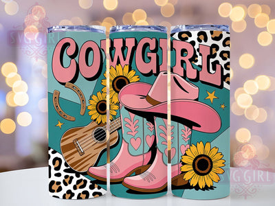 Pink Country Cowgirl Tumbler, Country Tumbler, Rustic 20oz Wrap, Sublimation Design, Stylish Gift Idea, Western Cowgirl Wrap, Feminine Country Tumbler Sublimation SvggirlplusArt 