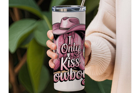 Pink Cowboy Boots 20oz Tumbler Wrap Sublimation DesignSVG 