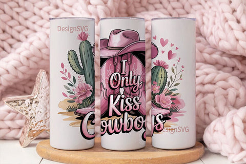 Pink Cowboy Boots 20oz Tumbler Wrap Sublimation DesignSVG 