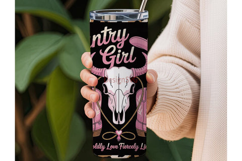 Pink Cowgirl 20oz Tumbler Wrap Sublimation DesignSVG 