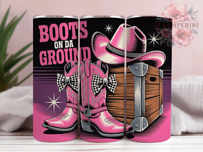 Pink Cowgirl Boots 20oz Tumbler, Pink Boots Wrap, Western Style Sublimation, 20oz Tumbler Wrap, Sublimation Design PNG, Rustic Cowgirl Gift, Country Girl Wrap Sublimation Li Zamperini 