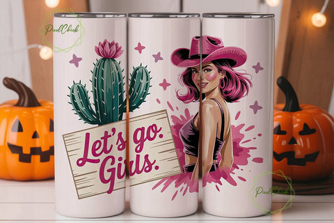Pink Cowgirl Tumbler Wrap 20oz Sublimation PixelChick 
