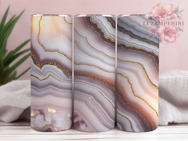 Pink Crystal Gold Tumbler, Crystal And Gold Wrap, Elegant Crystal Sublimation, 20oz Crystal Gold Tumbler, Stylish Crystal Art, Glamorous Gold Mug, Whimsical Crystal Cup Sublimation Li Zamperini 