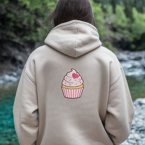 Pink Cupcake Embroidery Design – Cute Heart Cupcake Sprinkles Valentine Birthday Machine Embroidery File Embroidery/Applique DESIGNS PatternFeed8 