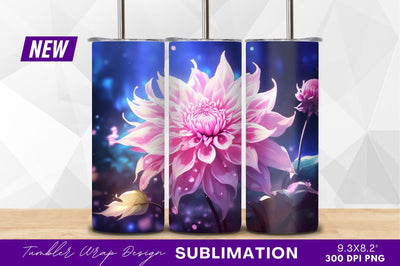 Pink dahlia flower blooming in dreamy light Sublimation Regulrcrative 