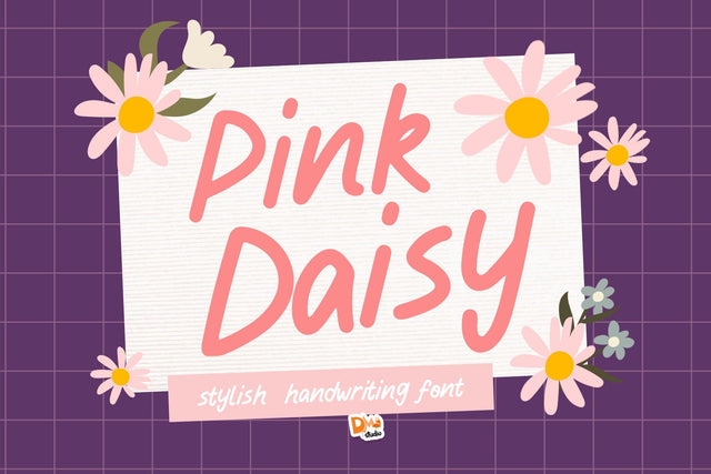 Pink Daisy Font Dm Letter Studio 