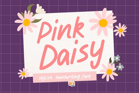 Pink Daisy Font Dm Letter Studio 
