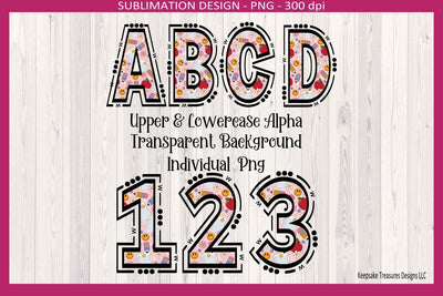 Pink Doodle Lines and Dots Alphabet Set, School Elements, Sublimation Png Sublimation Keepsake Treasures Designs LLC. 