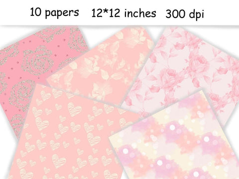 Pink Dreams PATTERN Coffee Fashion Illustration Sticker JPEG Digital Pattern GlamArtZhanna 