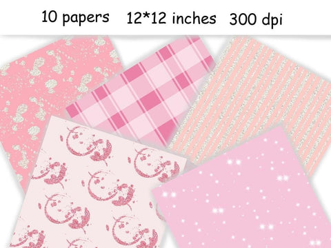 Pink Dreams PATTERN Coffee Fashion Illustration Sticker JPEG Digital Pattern GlamArtZhanna 