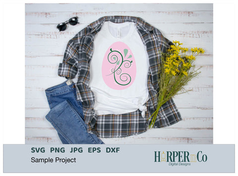 Pink Easter Egg SVG PNG Cut EPS File SVG HarperNCo 