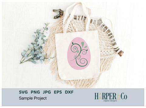 Pink Easter Egg SVG PNG Cut EPS File SVG HarperNCo 