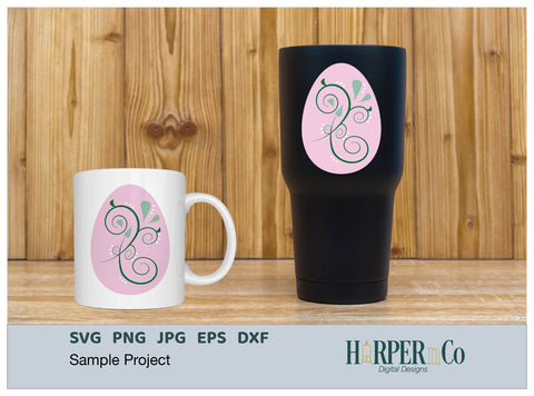 Pink Easter Egg SVG PNG Cut EPS File SVG HarperNCo 