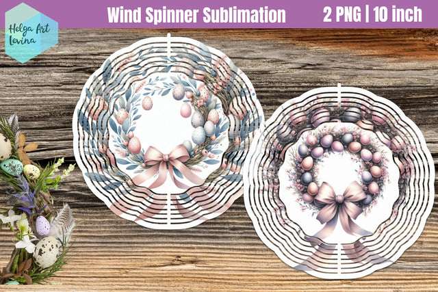 Pink Easter Wind Spinner Sublimation Sublimation Helga Art 