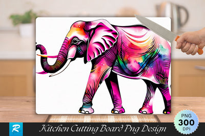 Pink Elephant Cutting Board Sublimation Regulrcrative 