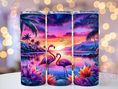 Pink Flamingo 20oz Tumbler Wrap, Nature Flamingo Mug, Pink Bird Cup, Tropical Wildlife Design, Elegant Flamingo Wrap, Beach Lover Gift, Sublimation Tumbler Wrap Sublimation SvggirlplusArt 