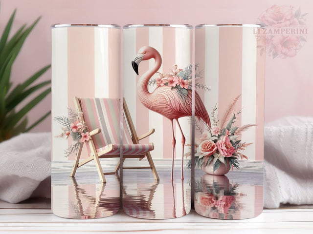 Pink Flamingo 20oz Tumbler Wrap PNG, Flamingo Tumbler Png, Straight & Tapered Tumbler Wrap, Instant Digital Download Sublimation Li Zamperini 