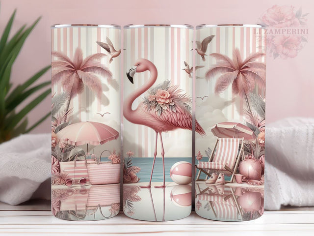 Pink Flamingo 20oz Tumbler Wrap PNG, Flamingo Tumbler Png, Straight & Tapered Tumbler Wrap, Instant Digital Download Sublimation Li Zamperini 