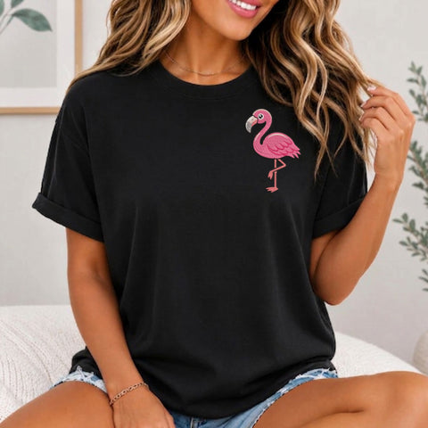 Pink Flamingo Embroidery Design – Tropical Bird Flamingo Machine Embroidery File, 9 Sizes 3 to 8 Inch Embroidery/Applique DESIGNS PatternFeed8 