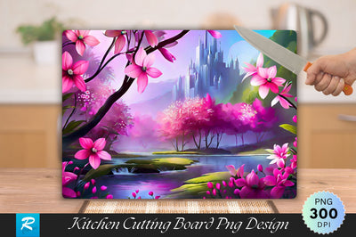 Pink Floral Cutting Board Sublimation Regulrcrative 