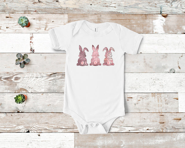 Pink Floral Easter Bunnies PNG Sublimation So Fontsy VIP Design Shop 