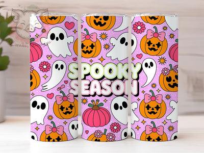 Pink Floral Ghost Halloween Tumbler, Pastel Halloween Tumbler Wrap, Cute Spooky Sublimation Design, Girly Ghost Coffee Tumbler, Soft Aesthetic Halloween Wrap, Floral Spooky Season Tumbler Sublimation Lara' s Designs 